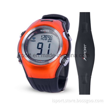 W117 Body Fit Heart Rate Monitor Watch with PU Strap